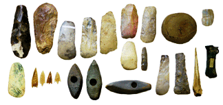 tools and implements of stone age, neolithic age toolkit, neolithic age tools, stone tools
